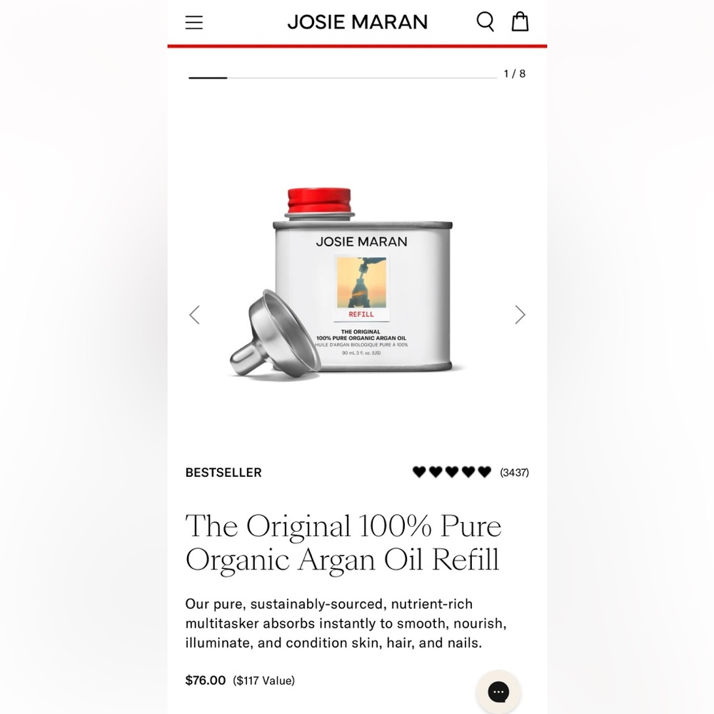 Josie Maran , mist, argon oil refill - Picture 7 of 7